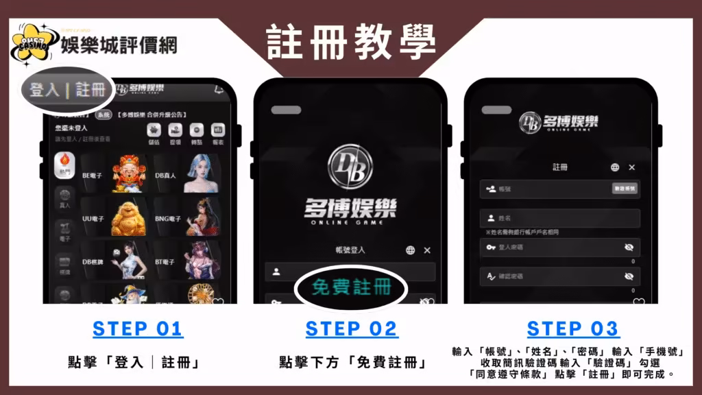 多博財神娛樂城-註冊教學